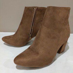 Congnac Velvet Suede with Stocking Top Ankle Boots Belan Size 10